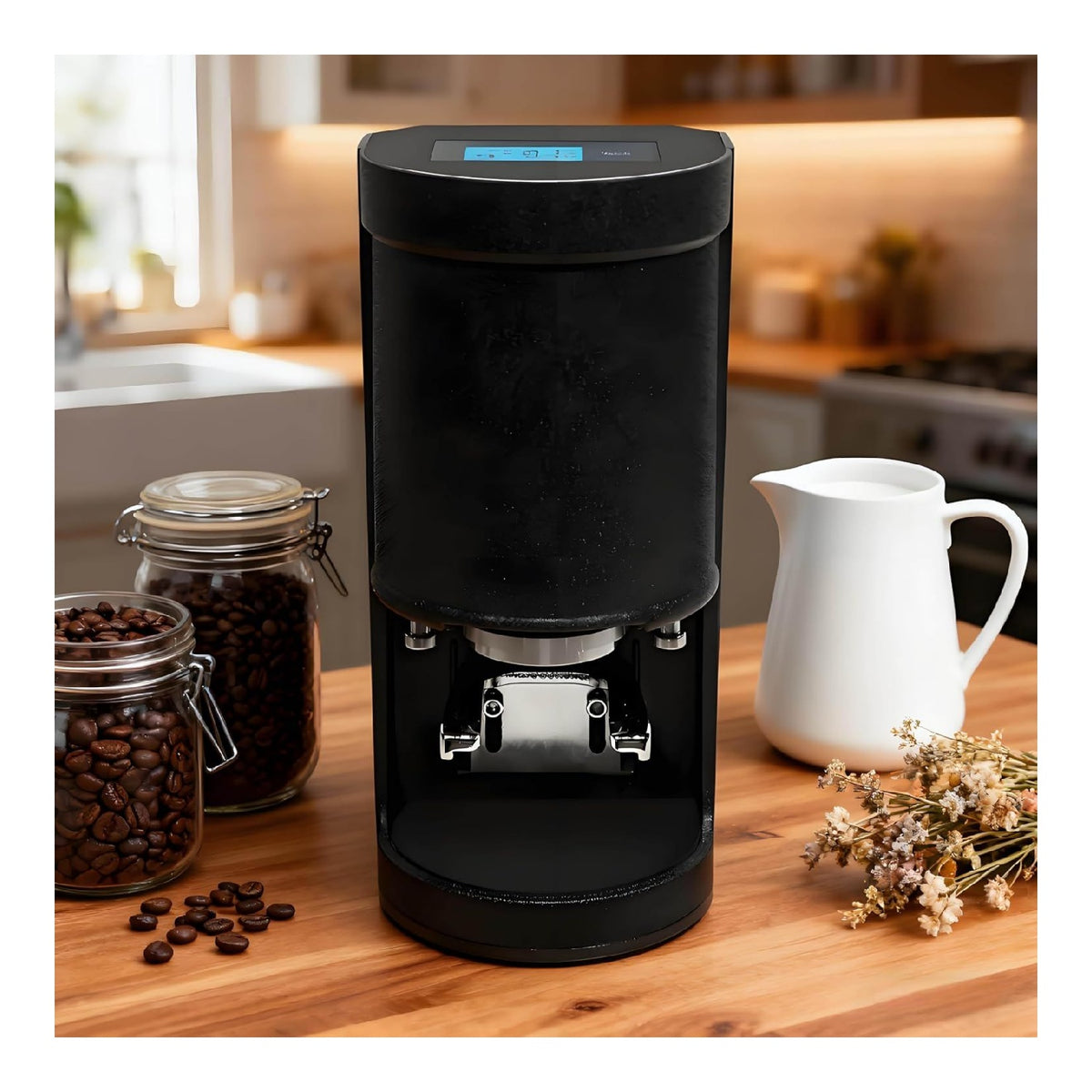 Con comandi touch macinacaffe elettrico funzionamento automatico argento