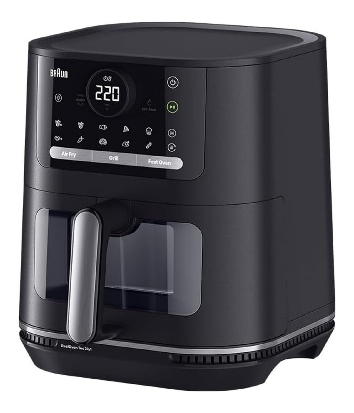 Friggitrice ad aria digitale funzionamento automatico nero 6 L