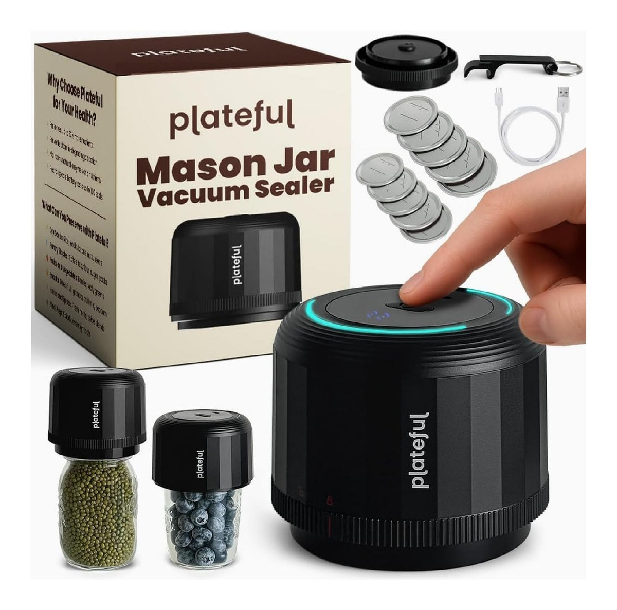 Macchina sottovuoto portatile in acciaio inox rosso
