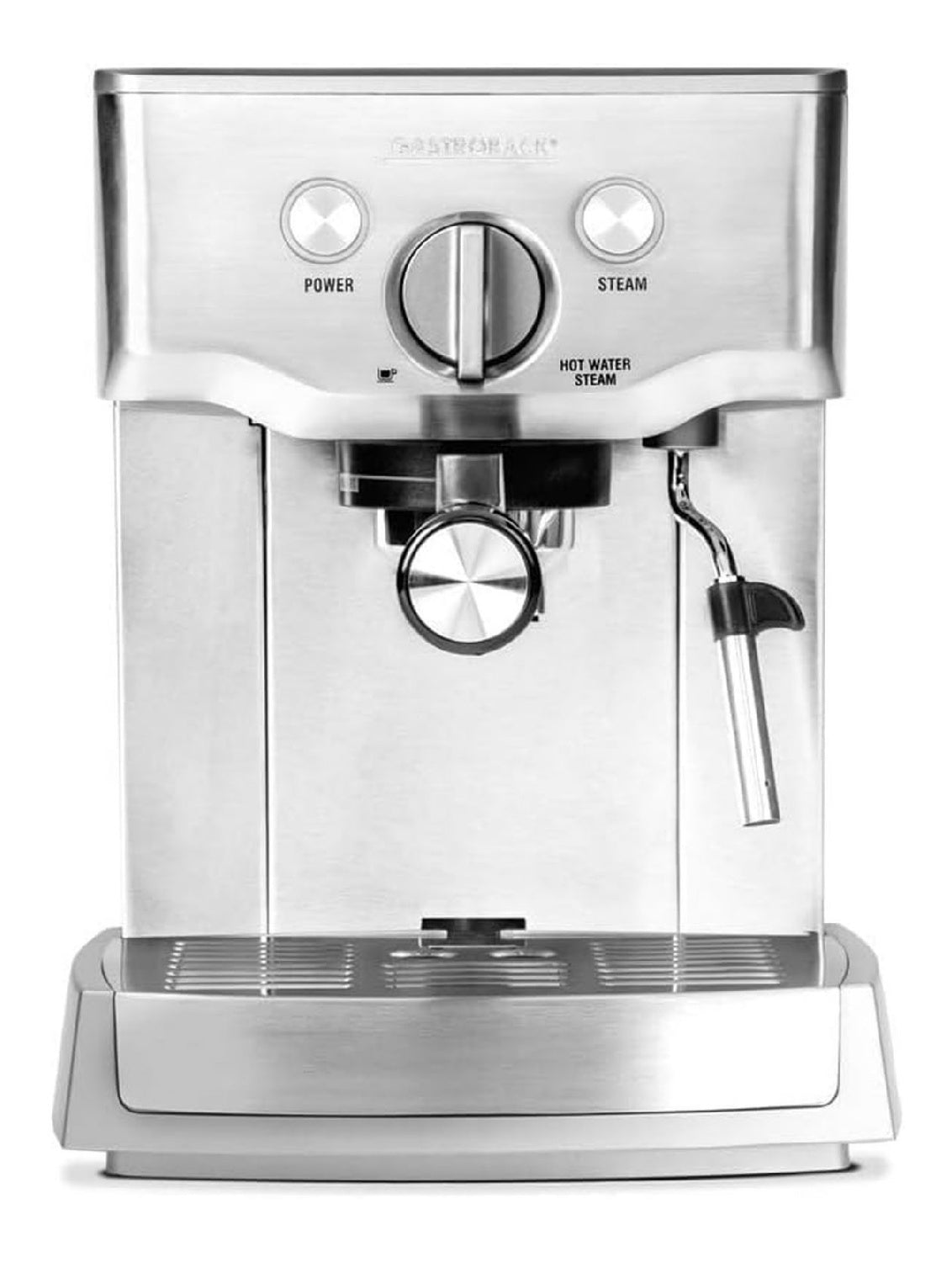 Montalatte elettrico in acciaio inox argento