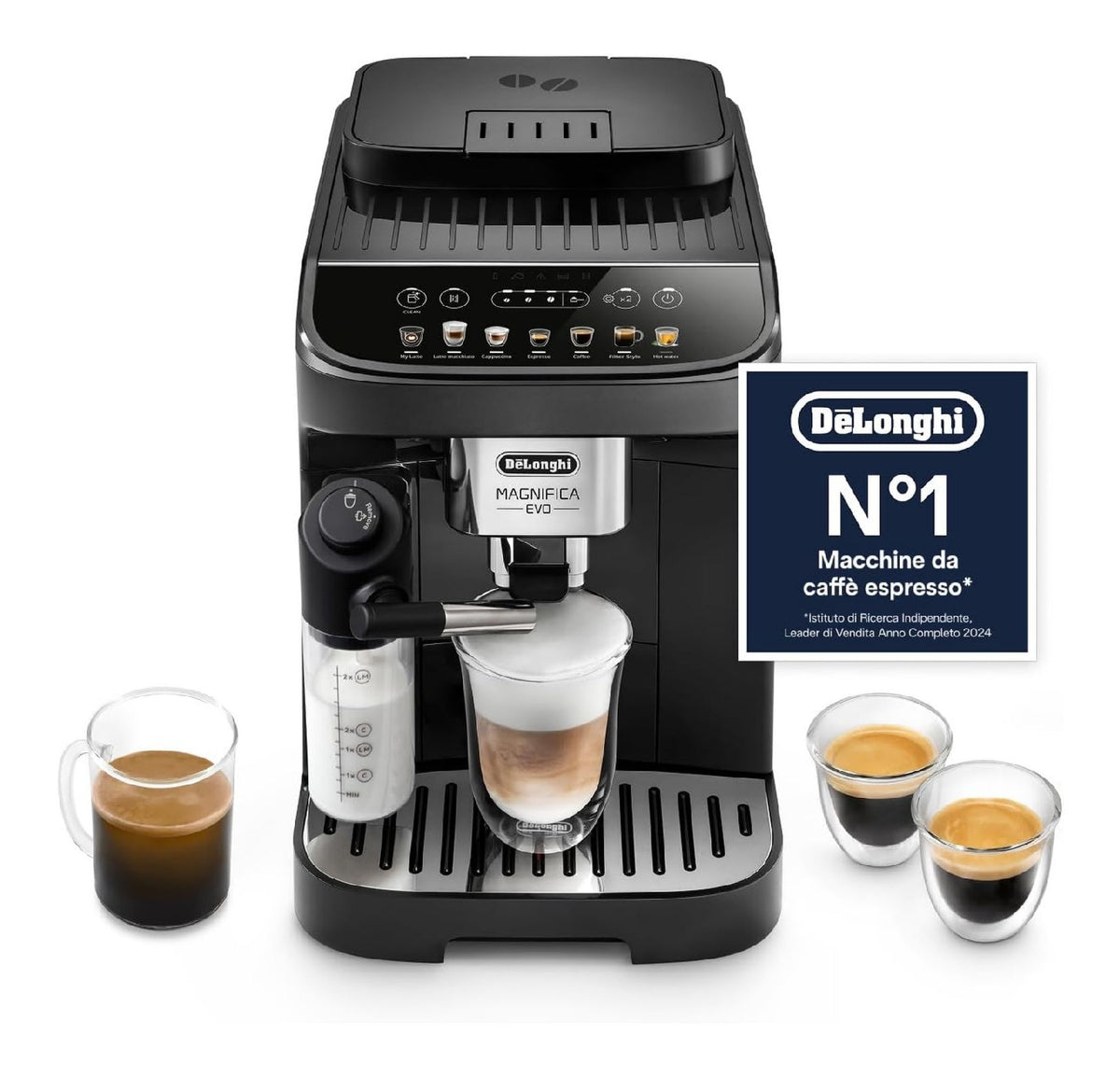 Macchina espresso con comandi touch funzionamento automatico nero comandi touch