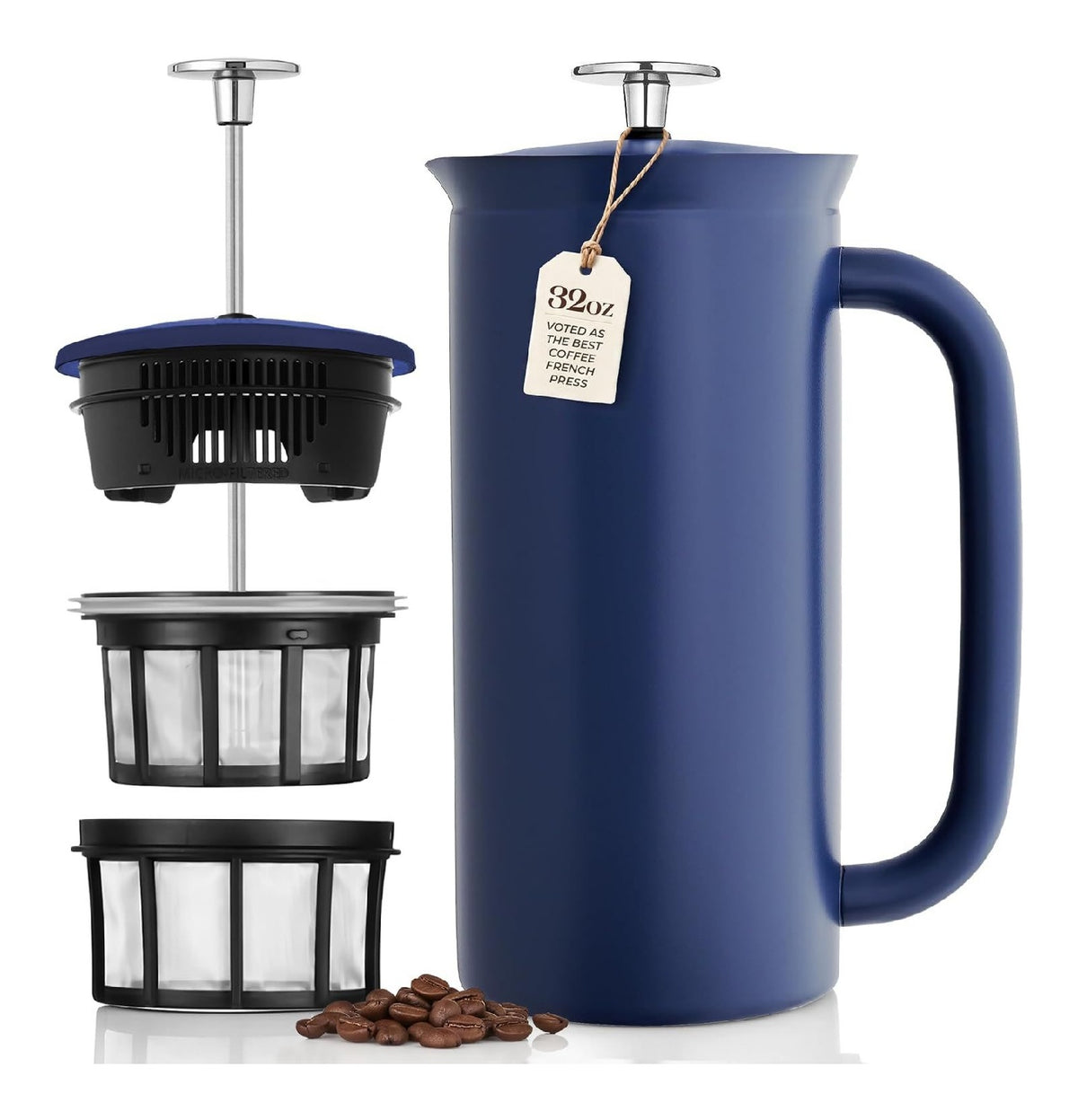 Macchina espresso in acciaio inox blu