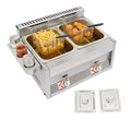 Friggitrice da cucina Friggitrice doppio gas, acciaio inox
