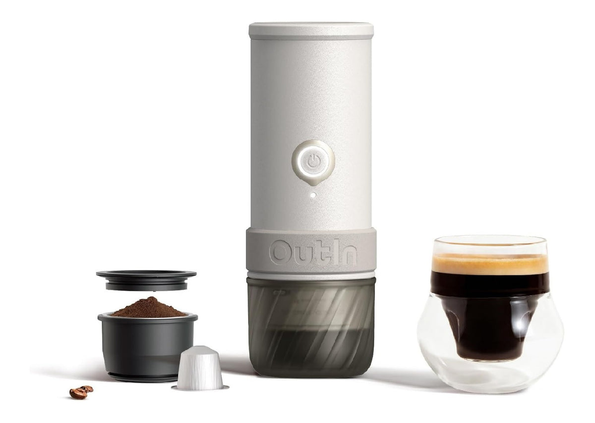 Macchina espresso portatile in acciaio inox argento 50 ml