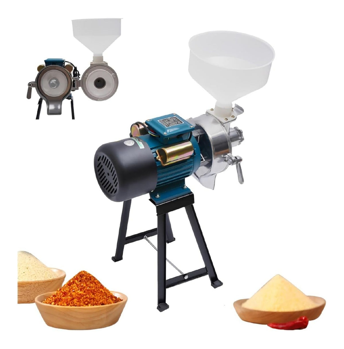 Con macinacaffe mulino elettrico per cereali nero