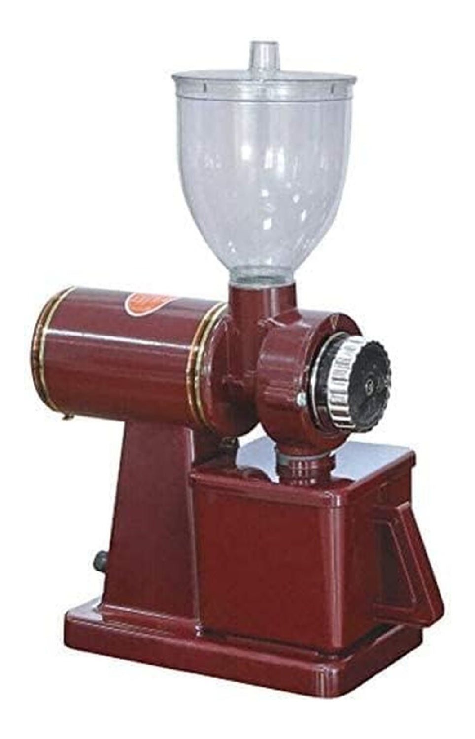 Macinatore per caffe con macinacaffe in acciaio inox rosso