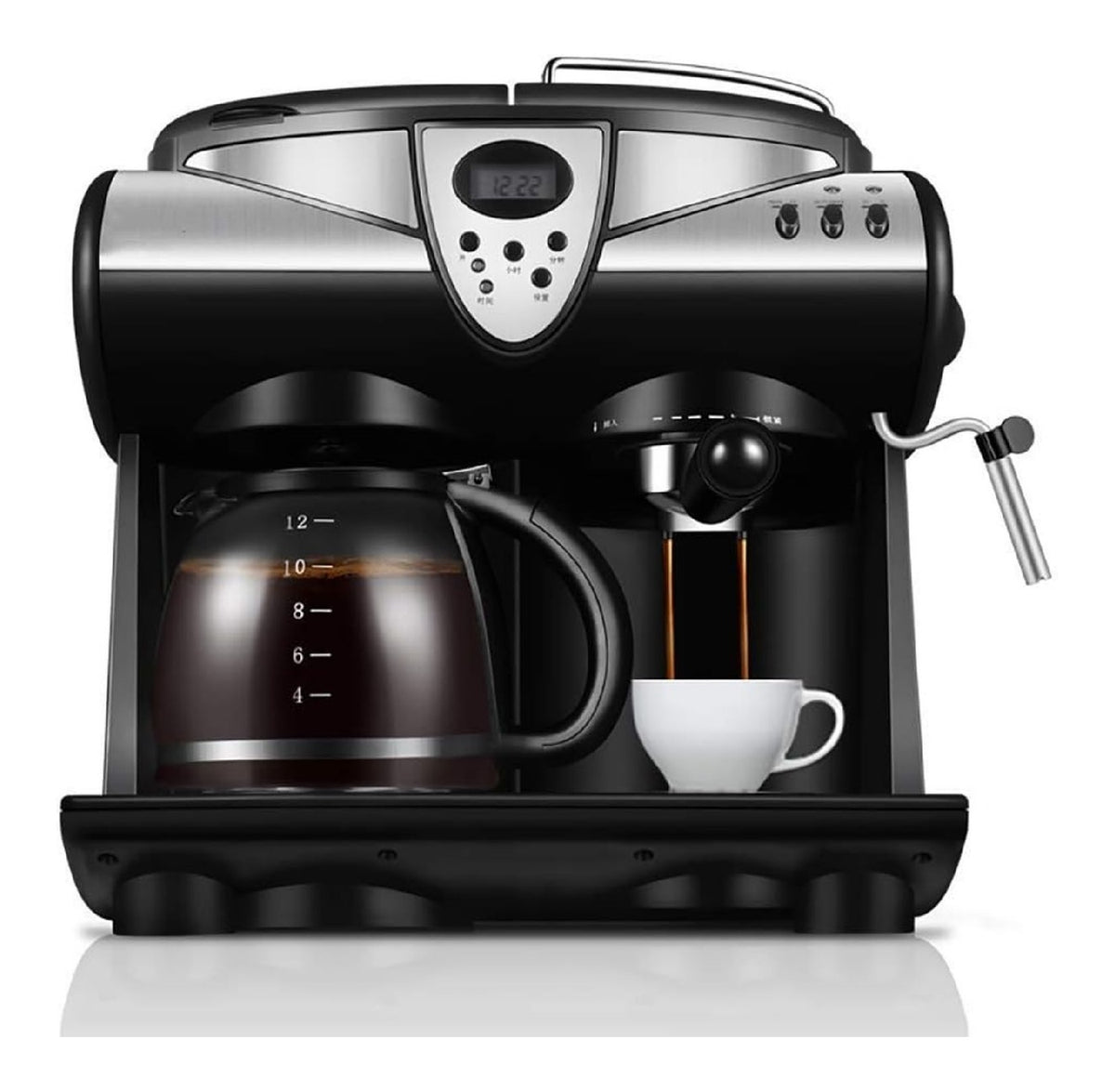 Macchina espresso funzione vapore funzionamento automatico nero funzione vapore