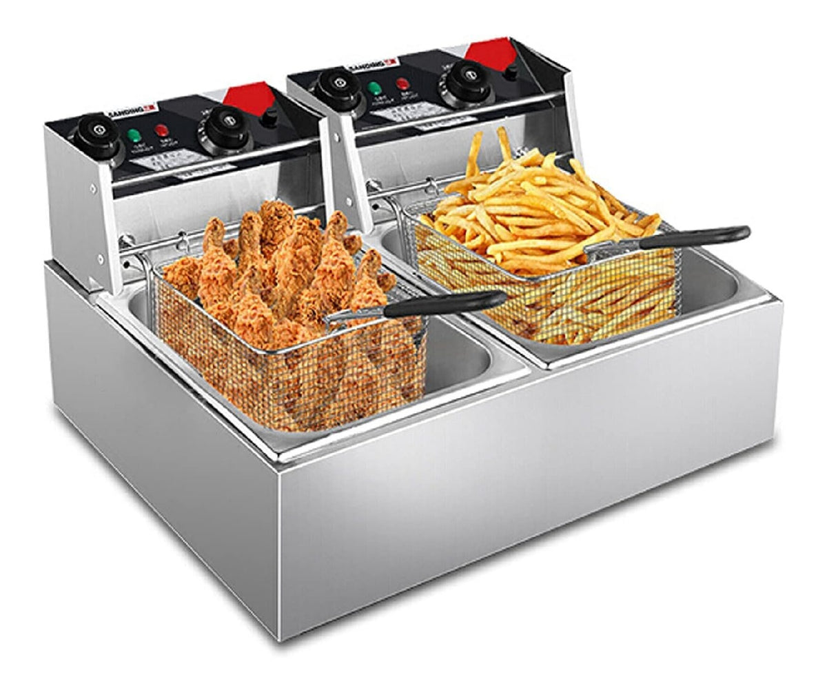 Friggitrice elettrica oro con timer funzionamento automatico