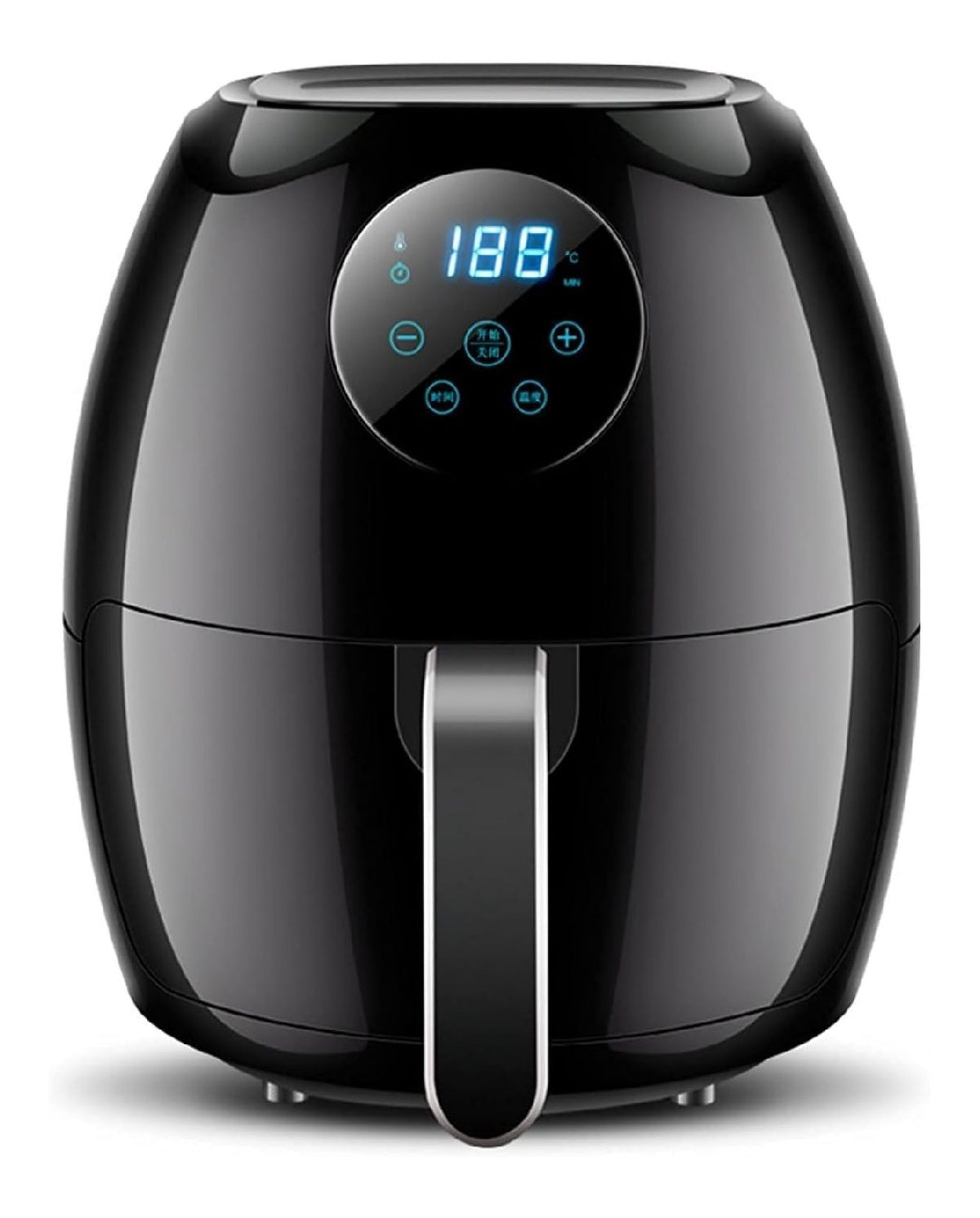 Friggitrice ad aria digitale con timer nero funzionamento automatico